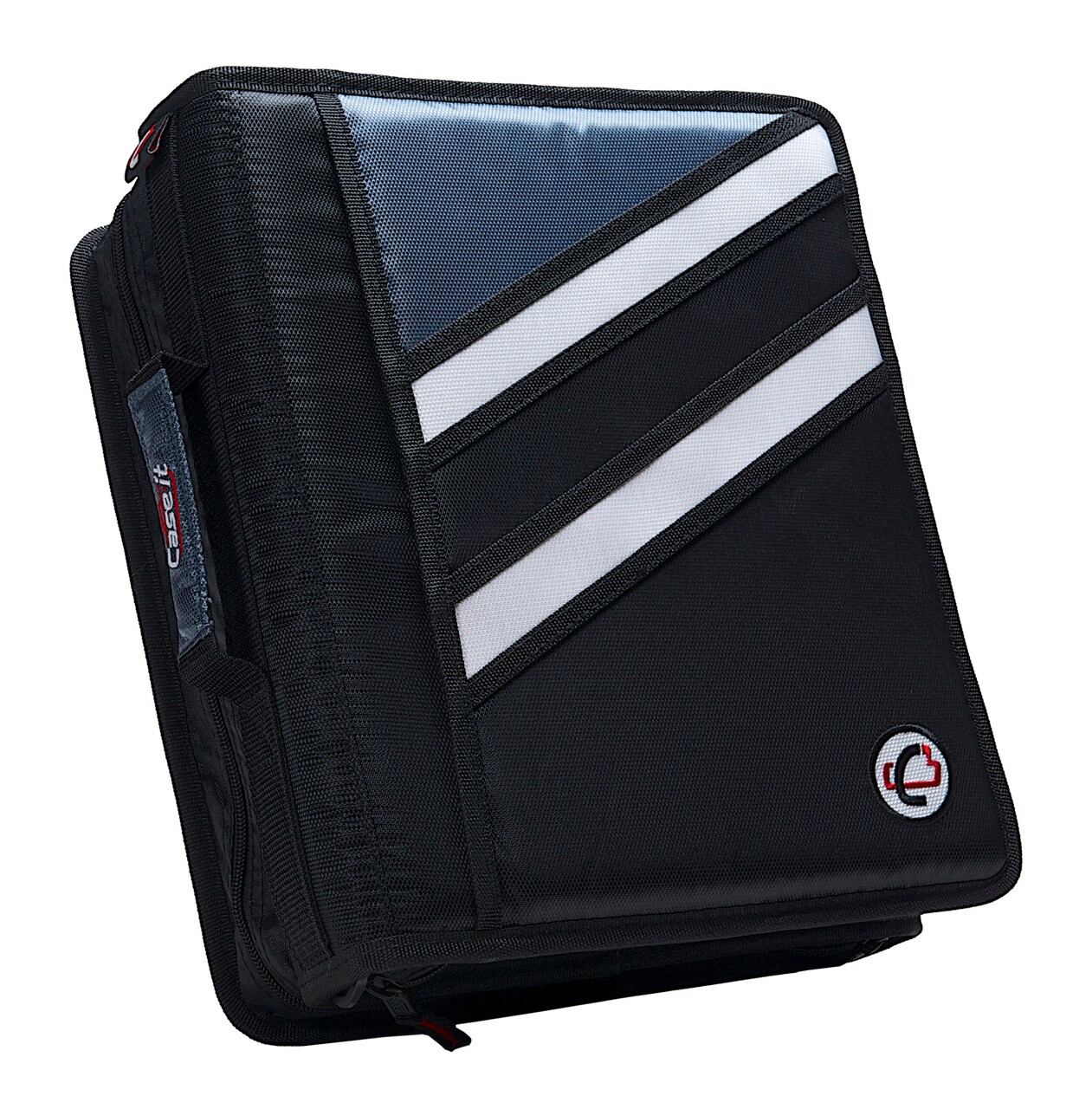 Case·it Z-Design Zippered Binder with Tab File, D-Ring, 1-1/2 Inches, Jet Black